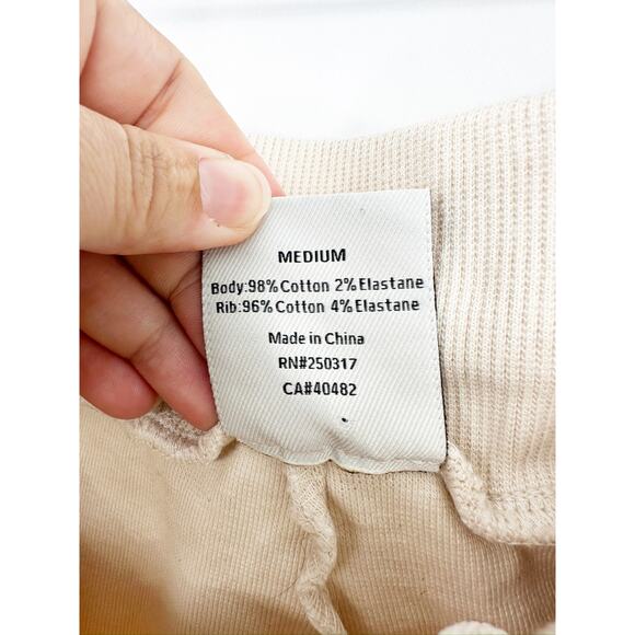 Varley Relaxed Cream Tapered Lounge Jogger Sweatpants Size Medium - Picture 3 of 4